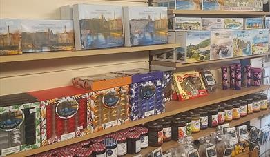 shelves full of goodies