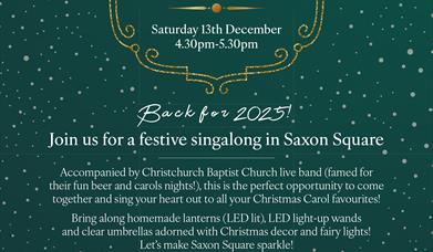 Poster advertising Carols on the Square