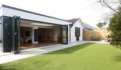 Exterior garden with bifold doors