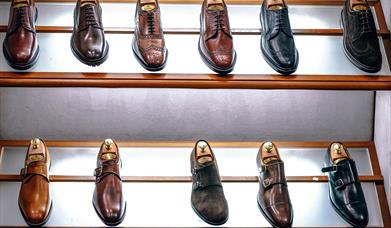 men's shoes on display
