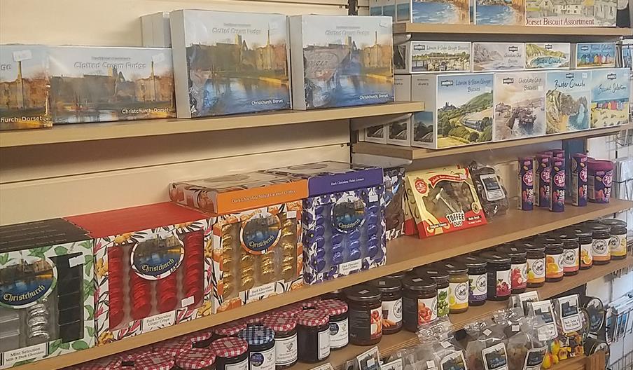 shelves full of goodies