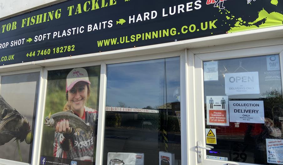 Shop front of predator fishing shop