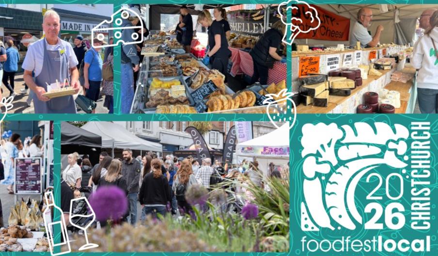 Food Fest Local poster featuring food stalls and activities