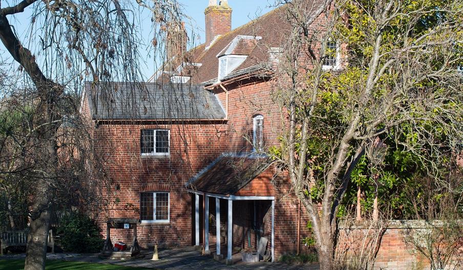 Out the front of Red House Museum located in Christchurch Dorset