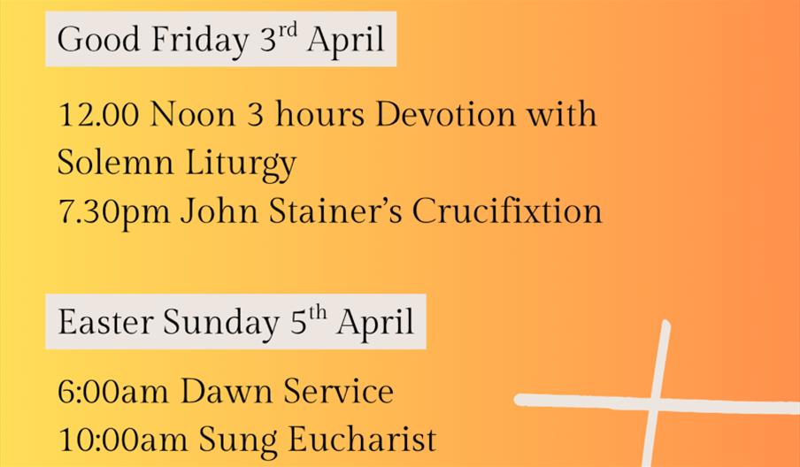 Holy Week & Easter Timetable Poster