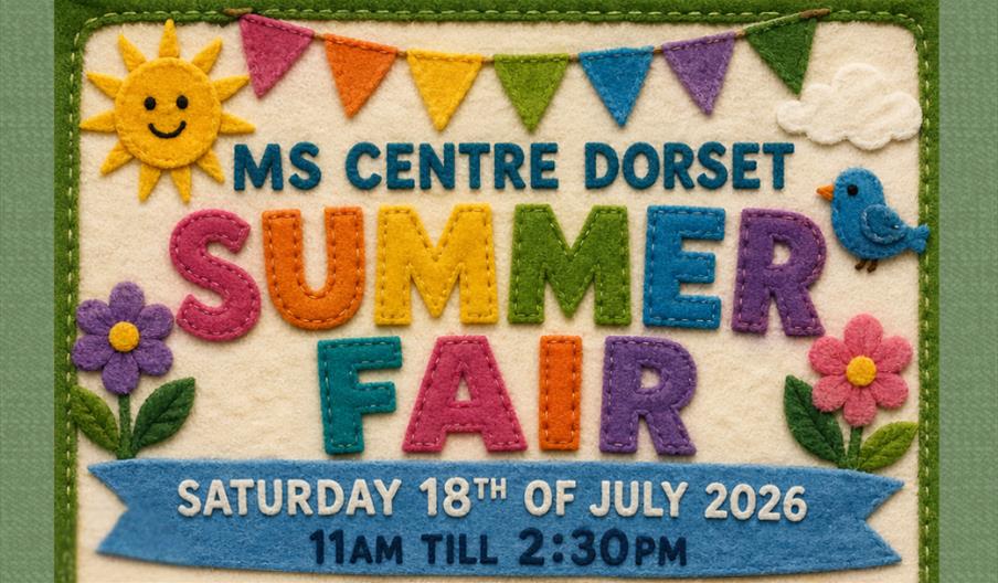 Event poster designed to look like it's made of felt.