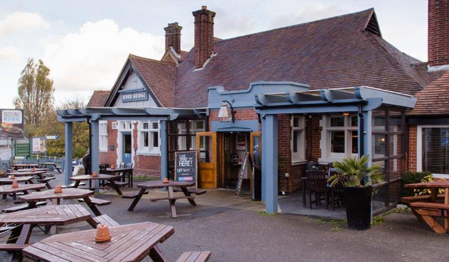 Outside of the iford pub.