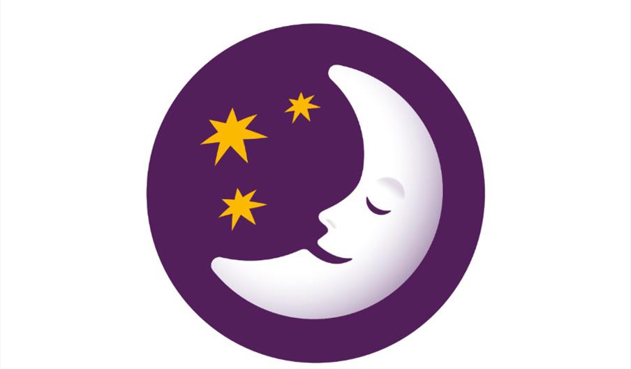 Premier Inn logo showing crescent moon asleep in a purple circle
