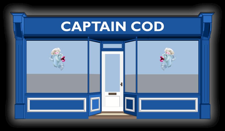cartoon shop front of captain cod.
