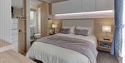light and bright, cleanly styled bedroom Meadowbank Holidays