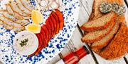 Sharing platter of seafood