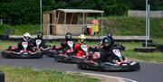 Six people racing each other