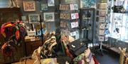 Shop interior with craft items for sale