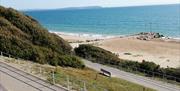 View down the zigzag to the beach.