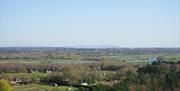 View from the top of St Catherines with the Isle of WIght in the distance.
