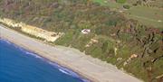 Steamer Point nature reserve from above with the beach below.